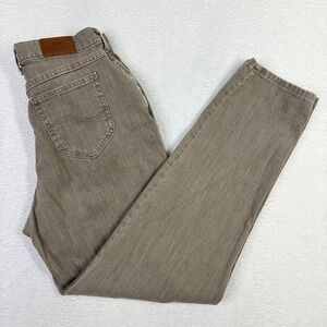 Lee Women's Jeans‎ 12 Tan Taupe Cotton Blend Stretch Mom Taper Vintage